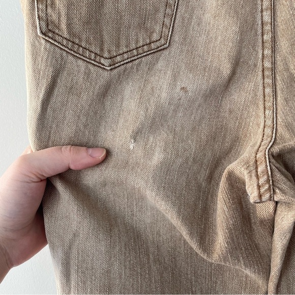 Vtg Y2K Ralph Lauren Studded Denim Jeans Size 14 Petite Tan Boho Western - Picture 8 of 9